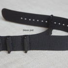 NATO  24 mm musta ranneke pvd soljet - pikkukuva 1