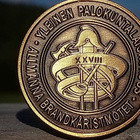 VPK Pronssivärinen merkki. Halkaisija - 35 mm. Hyväkuntoinen - pikkukuva 2
