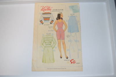 paperinukke Kerttu-silo-tyttö 1948