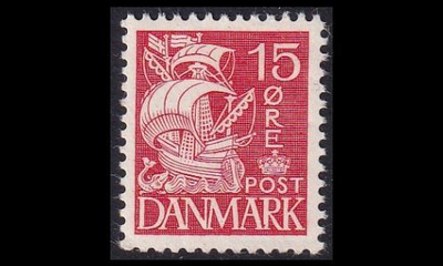 Tanska 202_III * Laiva rasteritausta 15 öre (1933)