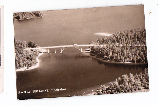 VANHA Postikortti Päijänne Asikkala Käkisalmi Karhumäki 1950