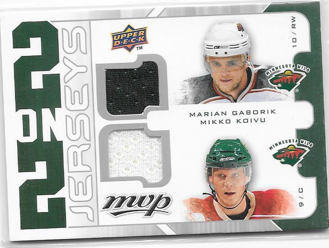 08-09 UD MVP 2on2 #J2-KGBK Bernier, Kesler,Gaborik ja Koivu