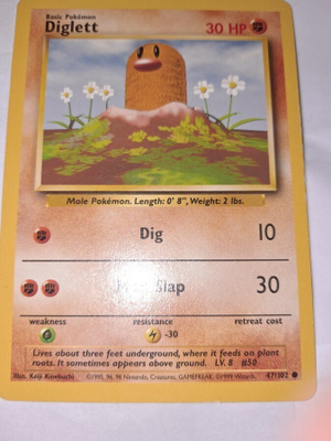 Diglett 47/102 - Base set 1 (BS 1) card