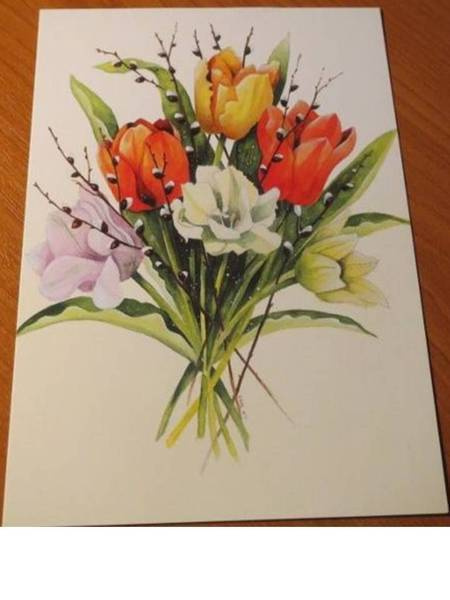 kortti ** Airikkala Leena Tulppaani - eril. kukkakortteja