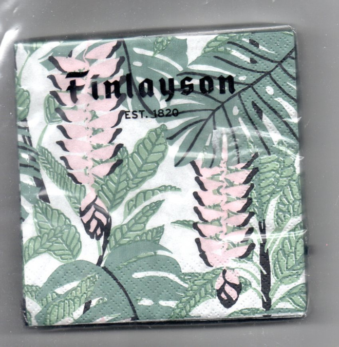 SERVETTIPAKETTI °°Bunaken°° (rosa-vihreä) /Finlayson, /UUSI