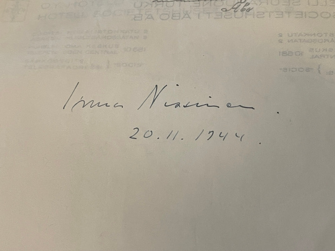 Irma Nissinen nimikirjoitus