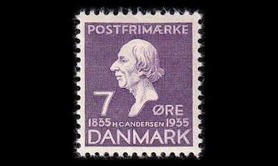 Tanska 223 ** H C Andersen 7 öre (1935)