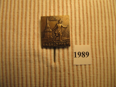 Vasaloppet rintamerkki 66:s hiihto 1989