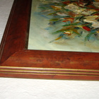 Upea värikäs  KUKKATAULU  öljyvärimaalaus 72x62cm - pikkukuva 4