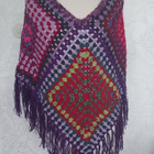 Alina´s Handmade käsityö virkattu Pontso hupulla ja hapsuill - pikkukuva 2