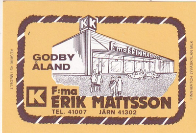 Åland. Godby, F:ma Erik Mattsson   .  s94