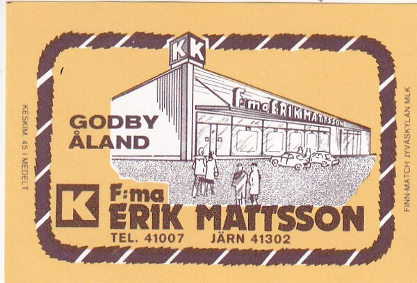 Åland. Godby, F:ma Erik Mattsson   .  s94