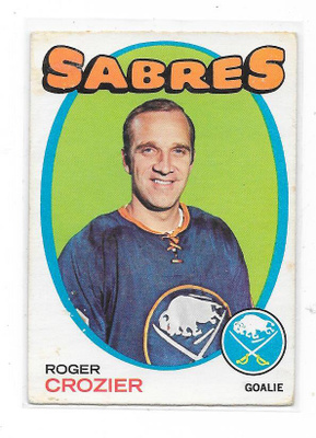 1971-72 OPC #36 Roger Crozier Buffalo Sabres MV