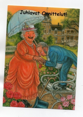 "JUHLAVAT ONNITTELUT!" -KORTTI / PAPRON (Hörölä)