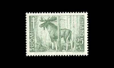 420 ** Tuberkuloosi hirvi 25+5mk (1953)
