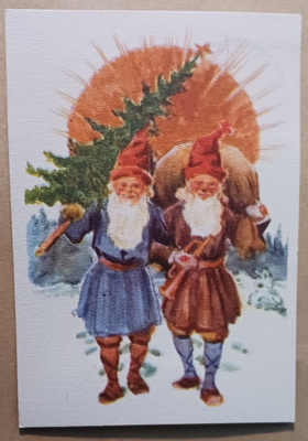 Tontut tuovat kuusen ja lahjasäkin, p. 1942 + r. Tubi-jm