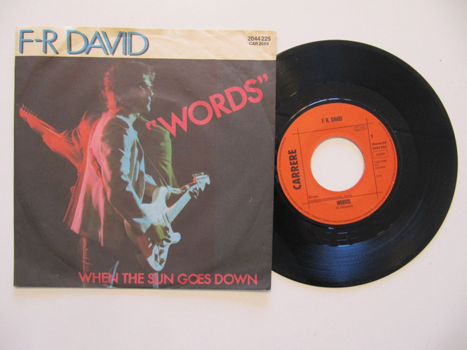 F-R David Words 7" sinkku Eri painos