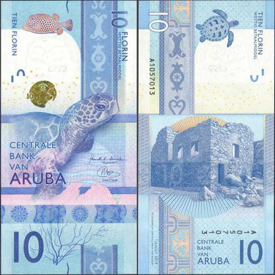 Aruba 10 Florin 2019 UNC uusi sarja ja design, hieno