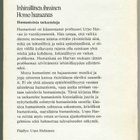Urpo Harva: Inhimillinen ihminen Homo humanus (1. p.) - pikkukuva 2