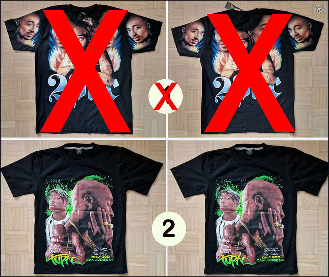 Tupac Shakur T-paitoja koot: L & XL [Rap Gangsta]  15e/kpl