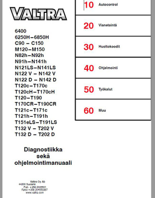 Valtra Valmet - diagnostiikka ja ohjelmointimanuaali