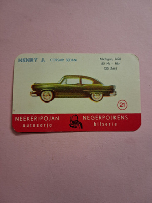 Neekeripojan autosarja. Henry J. 21.