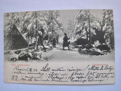 VANHA Postikortti Lappi 1902
