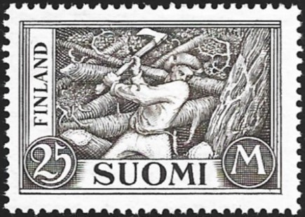 1930 M30 Puunk 25 mk ruskea  ** Lape 157 e VSP Lm6