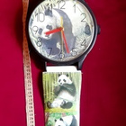 Seinäkello rannekello .Aihe Panda hieno - pikkukuva 3