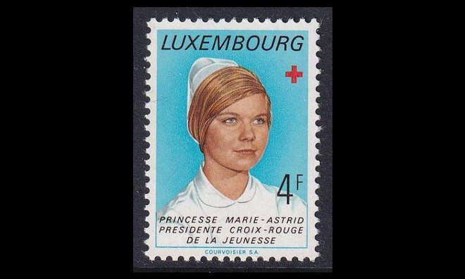 Luxemburg 876 ** Punainen Risti Prinsessa Marie-Astrid (1974