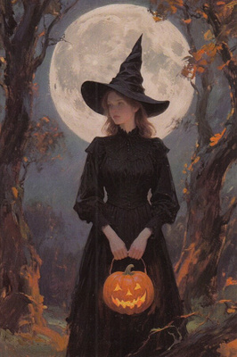 Halloween noidalla musta mekko