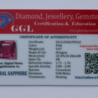 Hieno Iso Pinkki Safiiri 8.64ct  (SYNTH) - pikkukuva 2