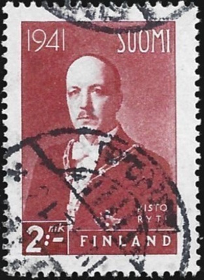 1941 Ryti 2 mk leimattu LaPe 244 W I 25 mm