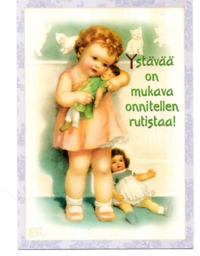 °°YSTÄVÄÄ ON MUKAVA ONNITELLEN....°°- KORTTI / Bessie Pease