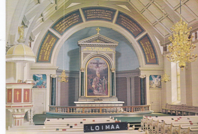 KIRKKOKORTTI - LOIMAAN KIRKKO - SISÄKUVA
