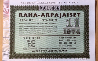 Raha-arpa marraskuu 1974