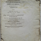 v. 1794 Porthan: Historiam Borgoae Urbis Nylandiae, 1. osa - pikkukuva 1