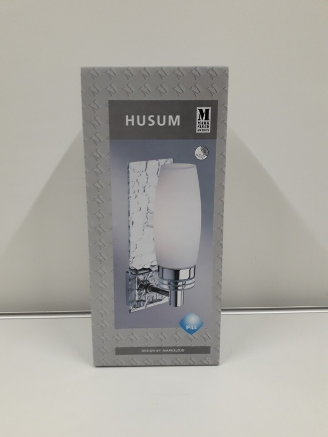 Seinävalaisin Husum 1lmp (chrome, MarkSlöjd, uusi)