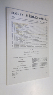 Suomen säädöskokoelma 1999 n:o 132-155