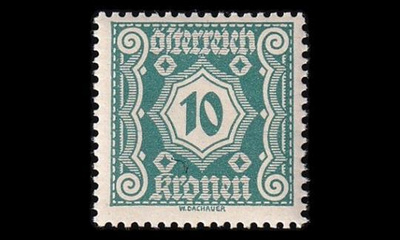 Itävalta P_112 ** Porto 10 Kr (1922)