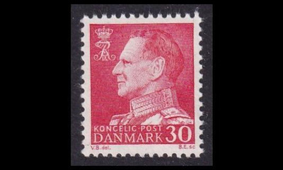 Tanska 391x ** Frederik IX 30 öre X-paperi (1961)