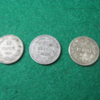 3 kpl 25p 1899, 1908 & 1916 - hopeaa - pikkukuva 1