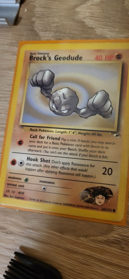 Brock's Geodude #66 Gym Heroes card