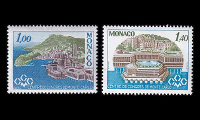 Monaco 1313-4 ** Monte Carlon kongressikeskuksen avajaiset (