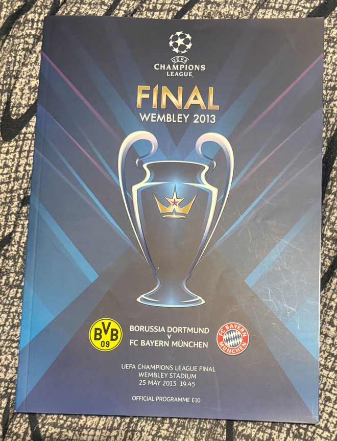 UEFA CHAMPIONS LEAGUE FINAL WEMBLEY 2013 PROGRAMME