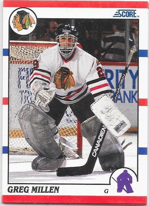 1990-91 Score #42 Greg Millen Chicago Blackhawks MV