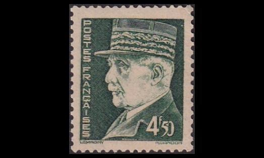 Ranska 530 ** Käyttösarja Pétain 4.50 Fr (1941)