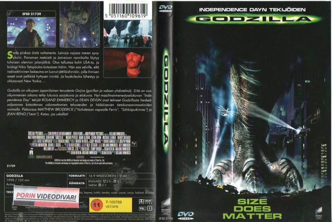 Godzilla	(2 340)	K	-FI-	DVD	suomik.		matthew broderick	1998