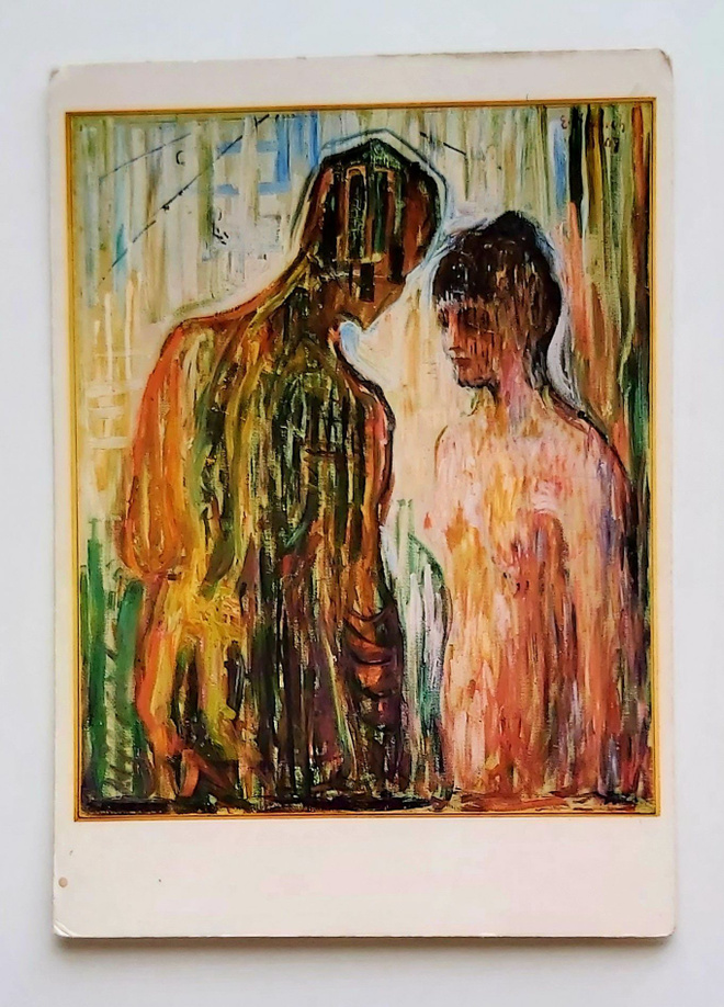 EDVARD MUNCH-"Amor ja Psyyke 1907"-KULKEMATON POSTIKORTTI