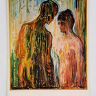 EDVARD MUNCH-"Amor ja Psyyke 1907"-KULKEMATON POSTIKORTTI - pikkukuva 1